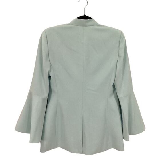 Alice + Olivia Skye Trumpet Sleeve Boyfriend Blazer Powder Blue Size Small NWT - Picture 7 of 15